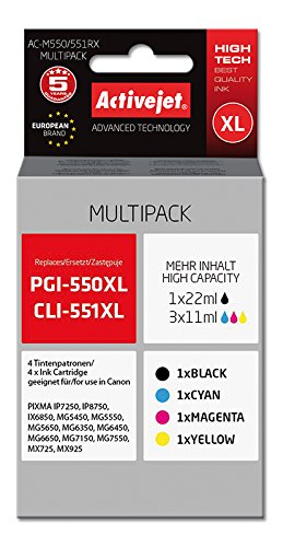 activejet-ac-m550-551rx-patronen-4er-f-r-canon-550xl-551xl image 2