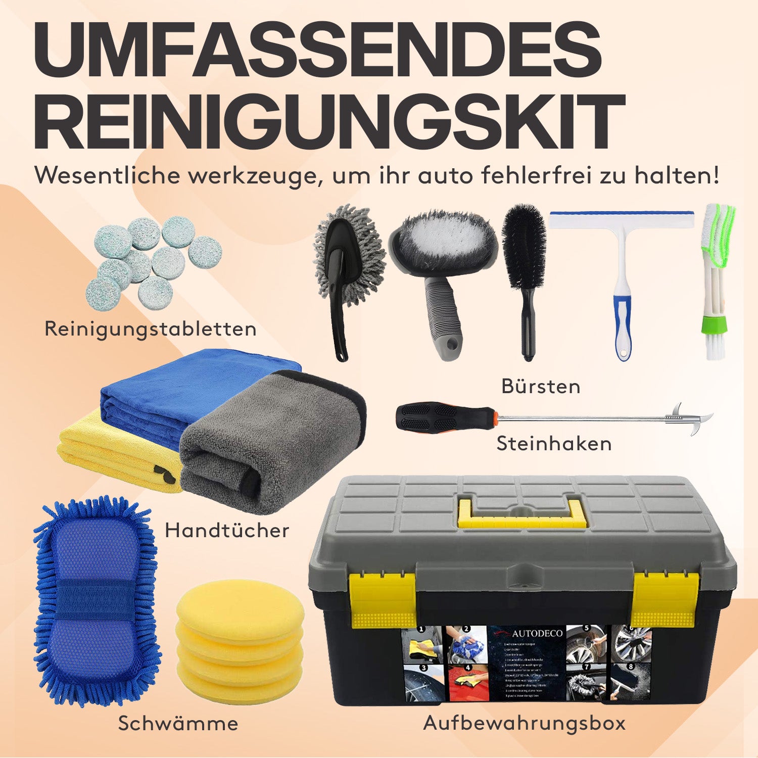 acropaq-autowaschset-25-teilig-mit-felgenb-rste-waschb-rste image 2