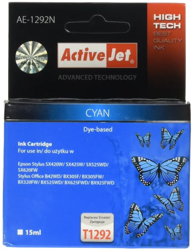 activejet-ae-1292r-tintenpatrone-cyan-15-ml-epson-kompatibel image 1