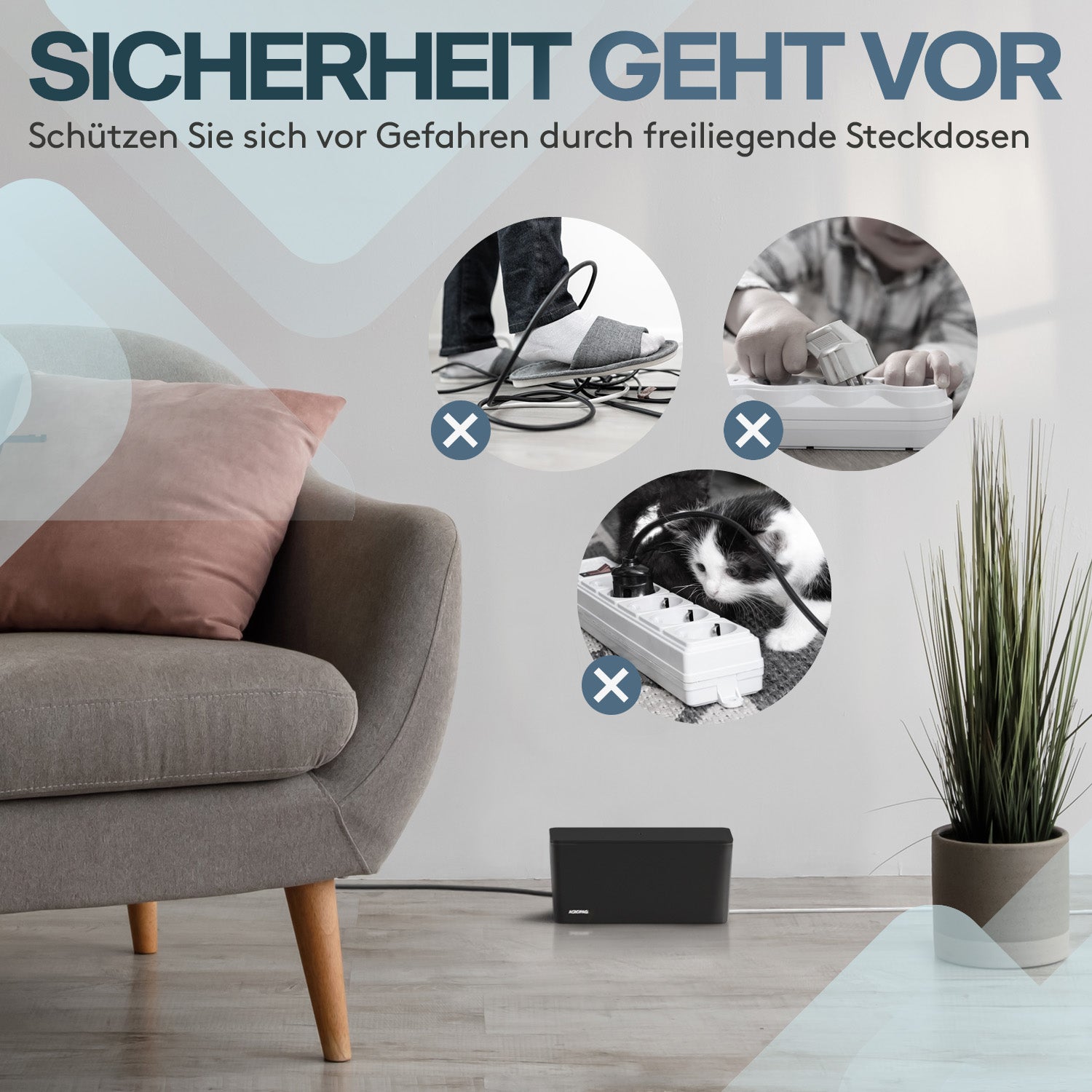 acropaq-kabelbox-klein-schwarz-f-r-steckdosenleiste image 3