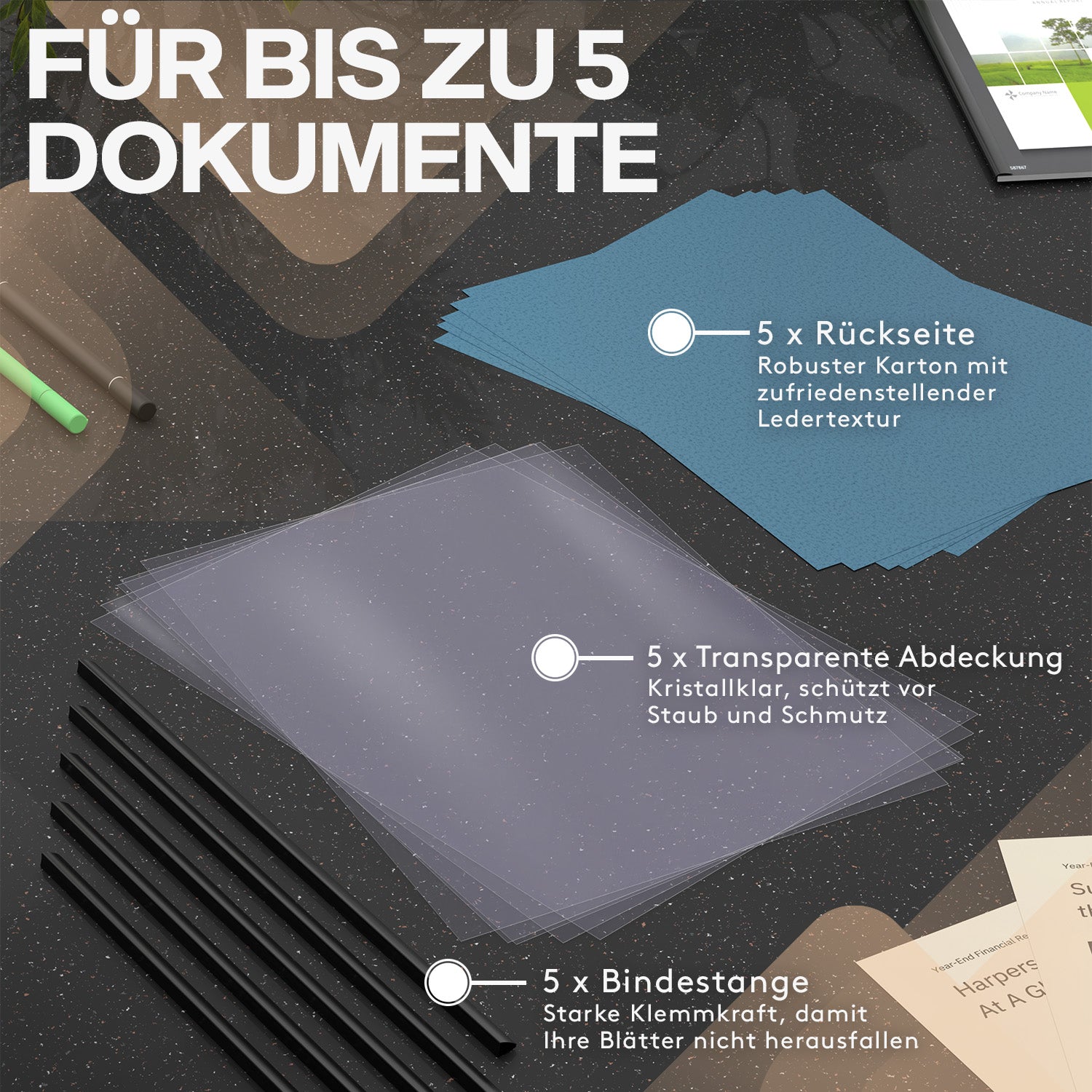 acropaq-bindeset-a4-klemmschienen-5-sets-bis-60-blatt image 3