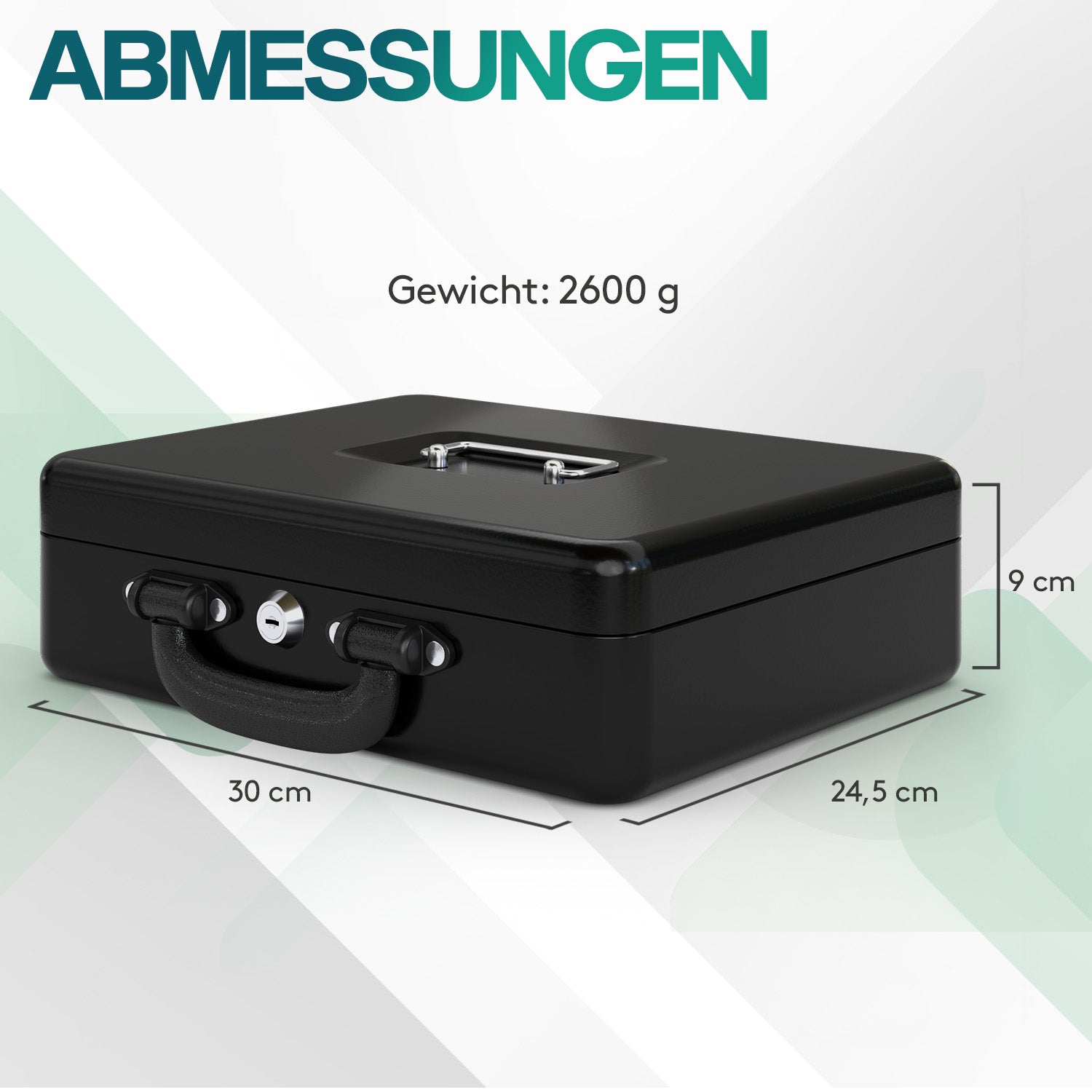 acropaq-geldkassette-30-x-25-x-9-cm-mit-schl-ssel-schwarz image 7