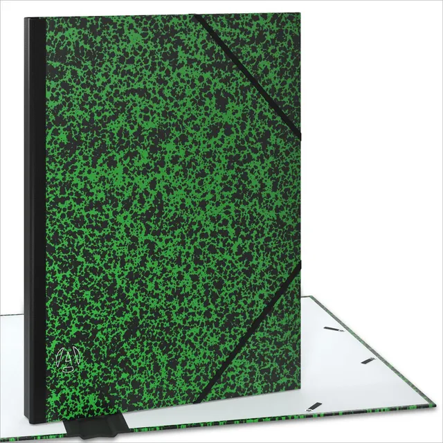 acropaq-zeichenmappe-a3-32x45cm-gummiband-gr-n-k-nstlermappe image 1