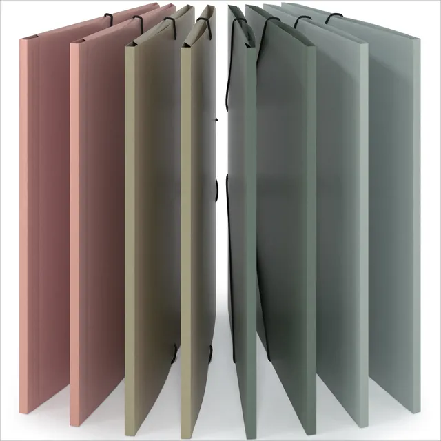acropaq-sammelmappe-a4-pp-glatt-8er-4-farben image 1