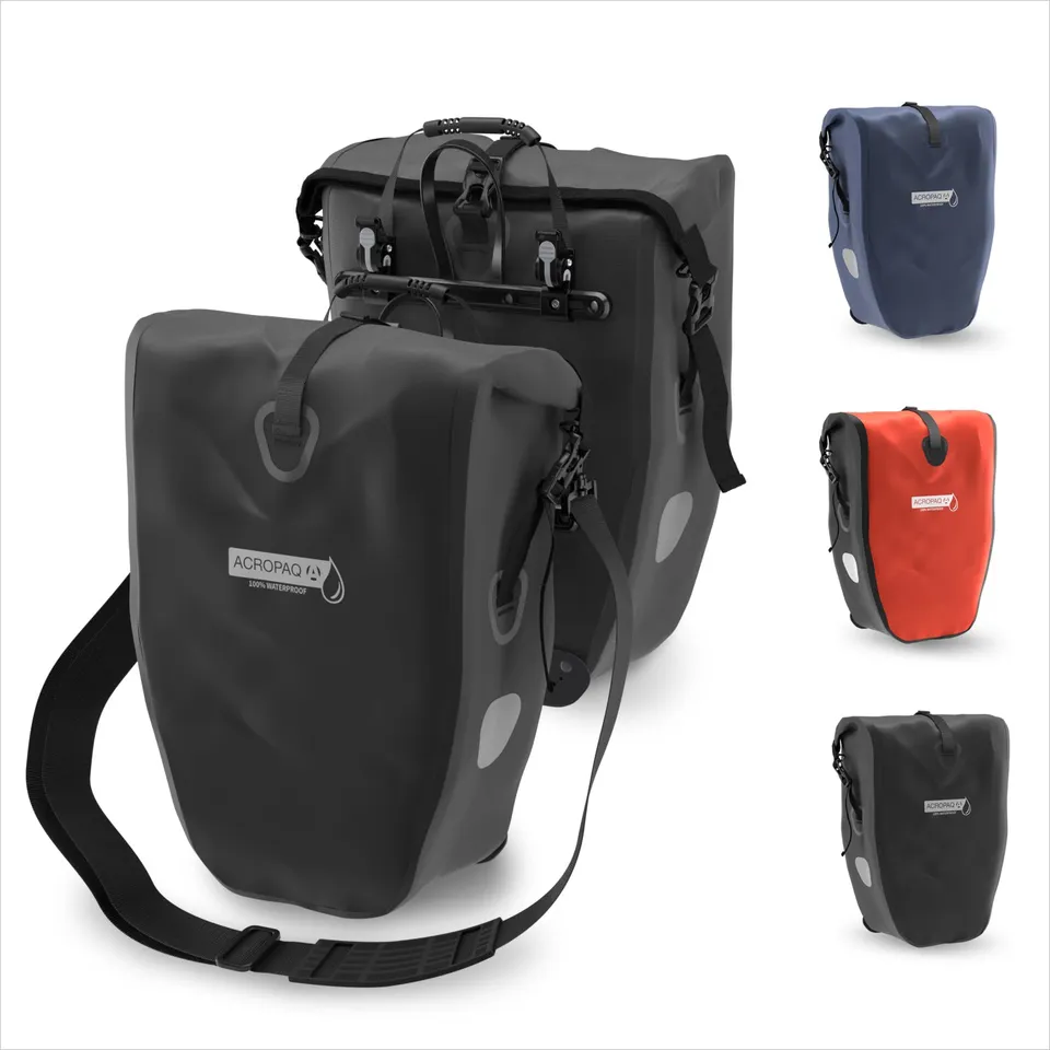 acropaq-fahrradtasche-25l-schwarz-wasserdicht-reflektoren image 1