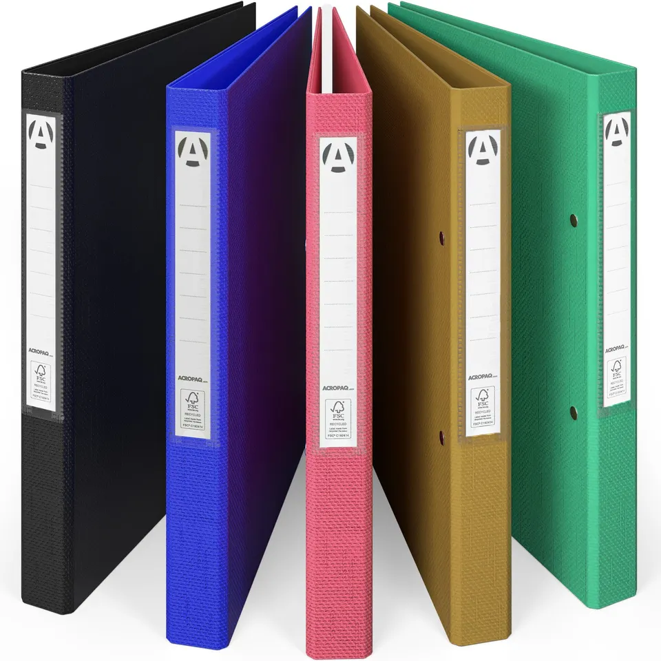 acropaq-ringmappen-a4-5er-set-42mm-bunt-30mm-ringe image 1