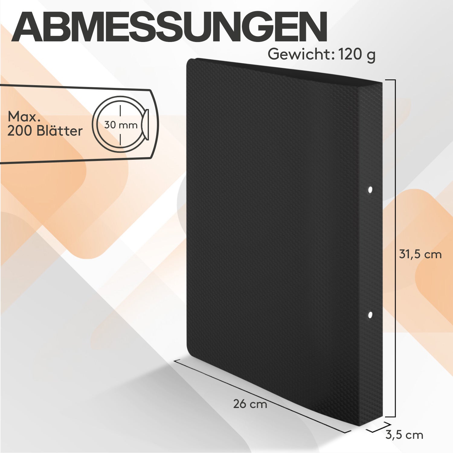 acropaq-ringordner-a4-35-mm-schwarz-5er-set image 6
