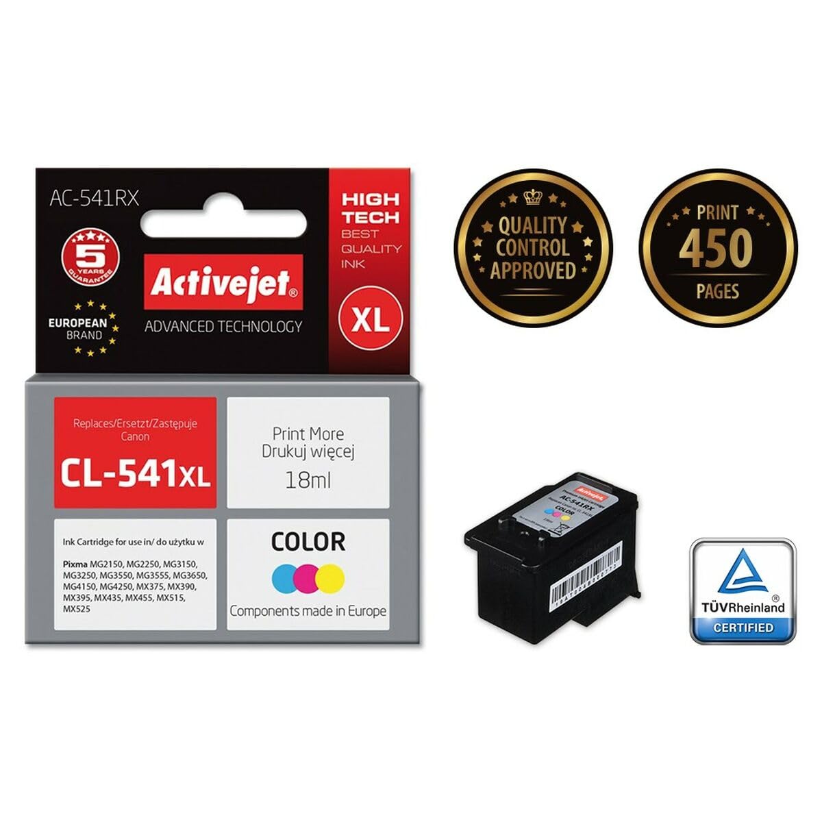 activejet-ac-541rx-druckerpatrone-canon-cl-541xl-farbig-18-ml image 2