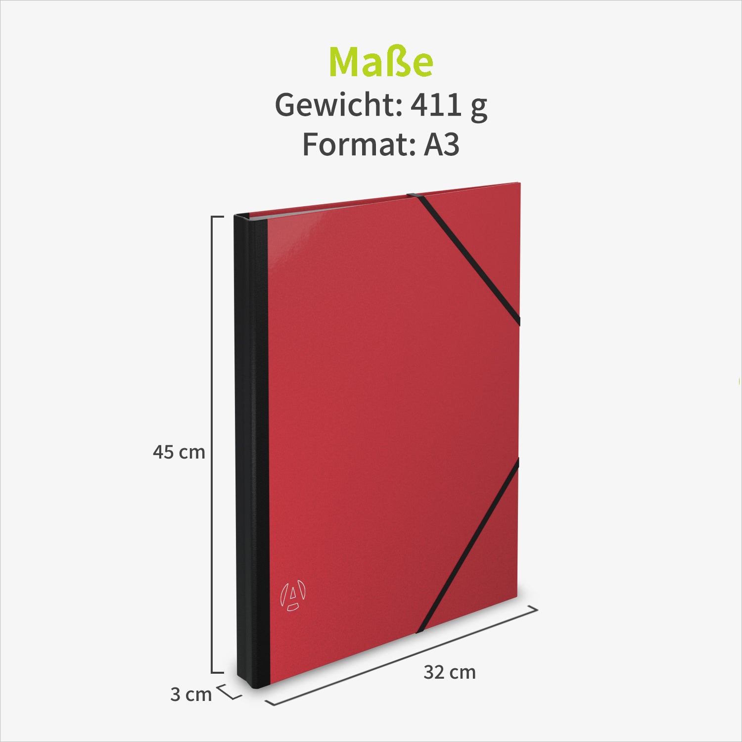 acropaq-zeichenmappe-a3-32-x-45-cm-mit-gummiband-rot image 6