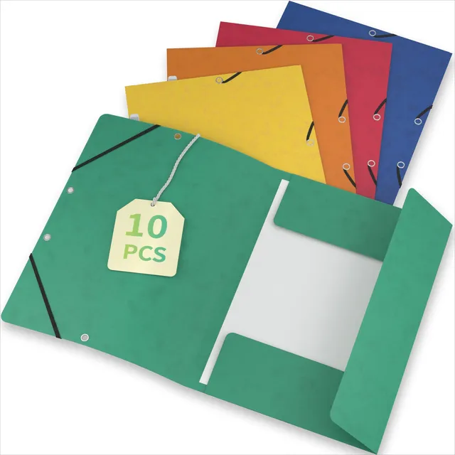 acropaq-sammelmappen-a4-3-klappen-10er-sortiert-glanzkarton image 1