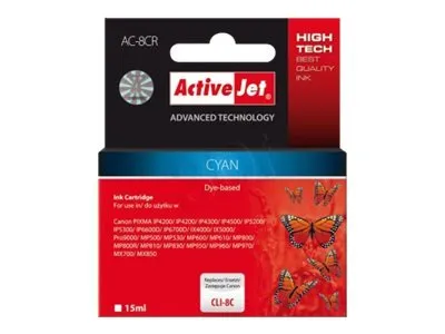 activejet-ac-8cr-druckerpatrone-f-r-canon-cli-8c-cyan-13-ml image 1