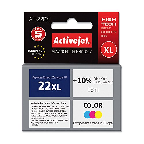 activejet-ah-22rx-tintenpatrone-farbig-f-r-hp-22xl-18-ml image 2