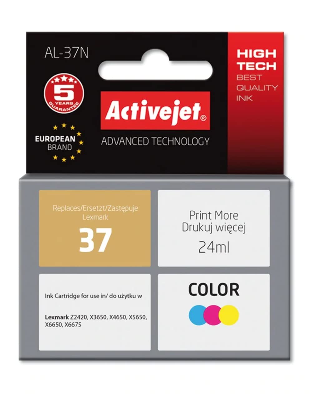 activejet-al-37n-tintenpatrone-farbig-f-r-lexmark-37xl-24-ml image 2