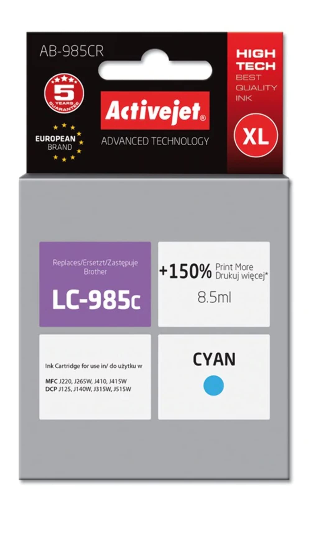 activejet-ink-cartridges-ab-985cr-tinte-cyan-8-5-ml image 2