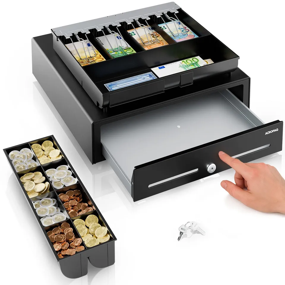 acropaq-cash-handling-kassenschublade-metall-schwarz-42x41-cm image 1