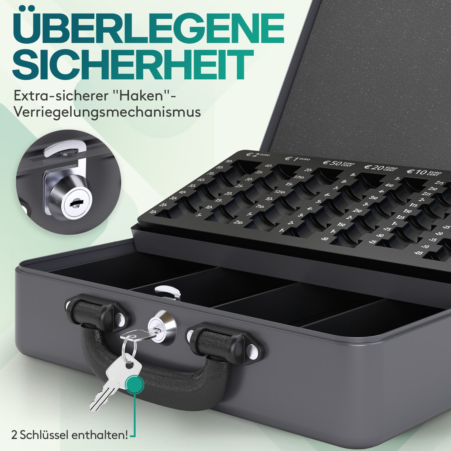 acropaq-cash-handling-geldkassette-grau-30x25x9-schloss image 4