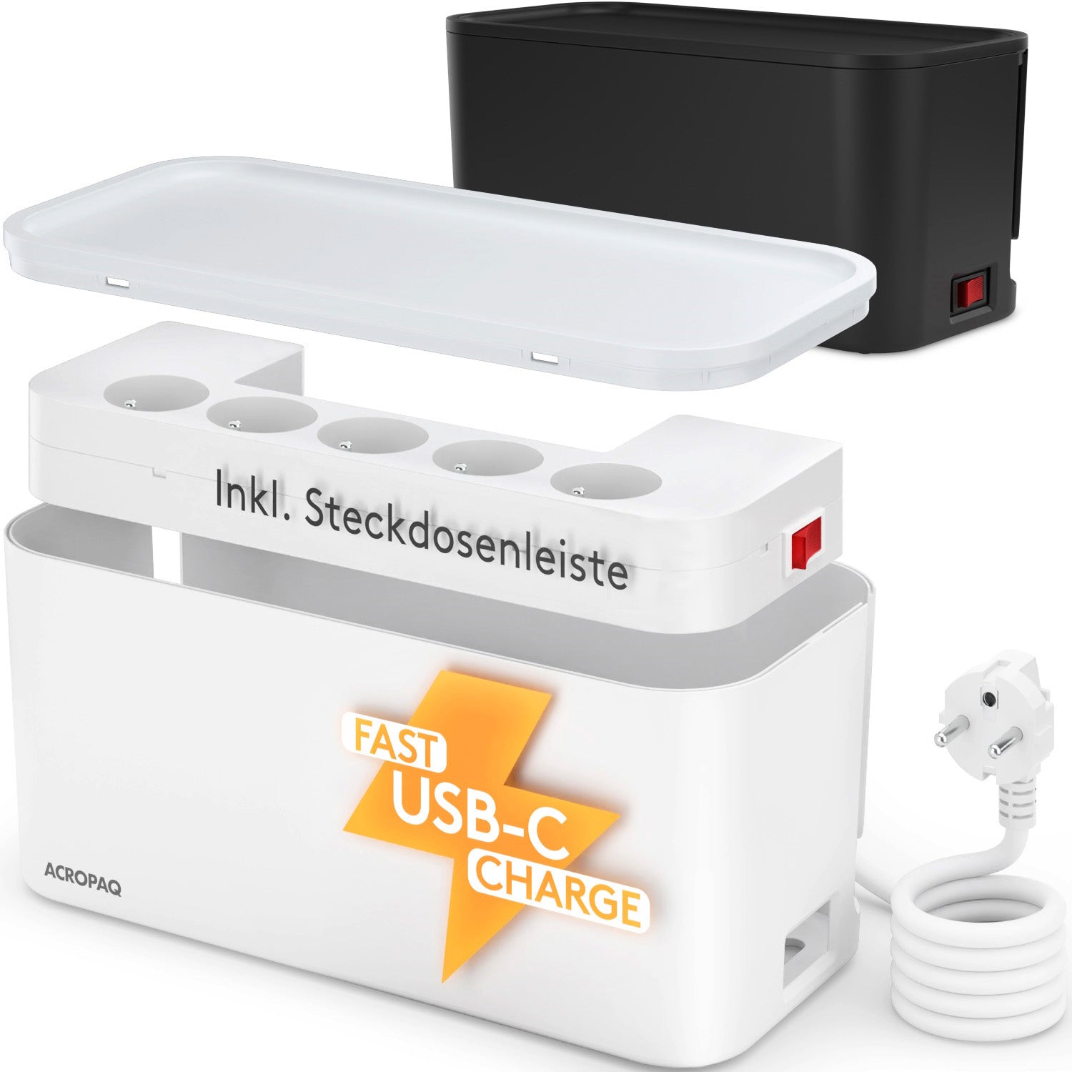acropaq-steckdosenleiste-5x-eu-3x-usb-qc3-0-wei-schutz image 1