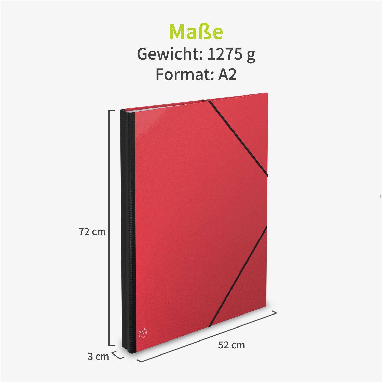 acropaq-zeichenmappe-a2-52x72-cm-zeichnungsmappe-rot-xxl image 6