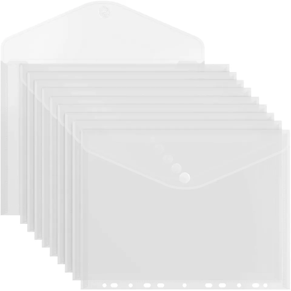 acropaq-dokumentenmappe-a4-transparent-klett-10er-pack image 1