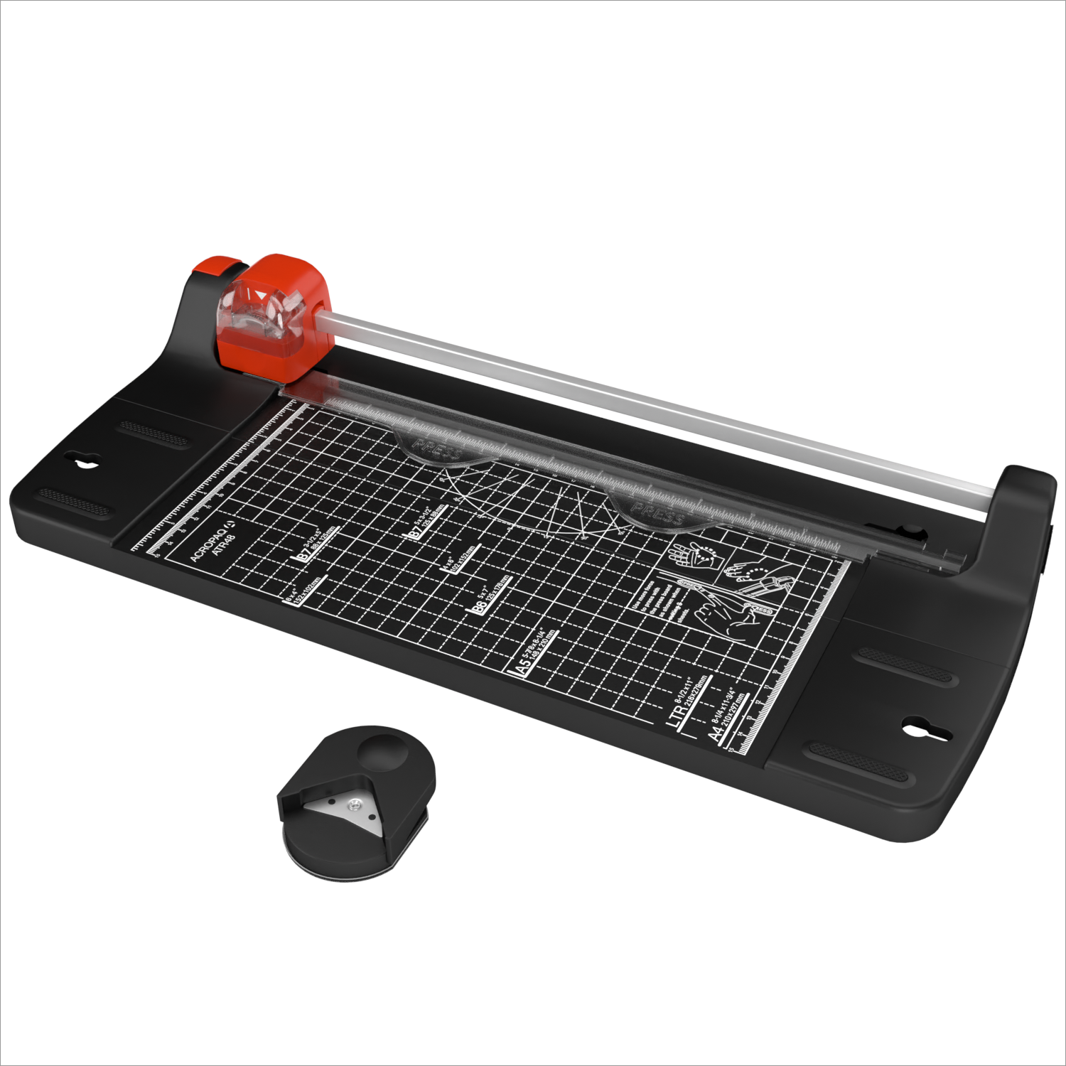 acropaq-papierschneider-a4-schneidemaschine-klappbar-eckenabrunder image 1