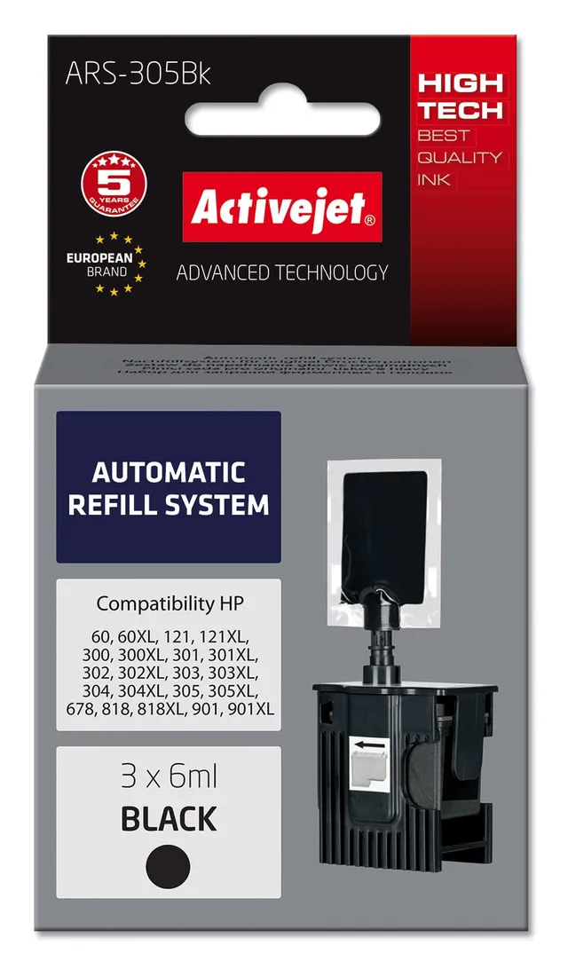 activejet-ink-cartridges-ars-350-tinte-refill-set-hp-350-schwarz image 1
