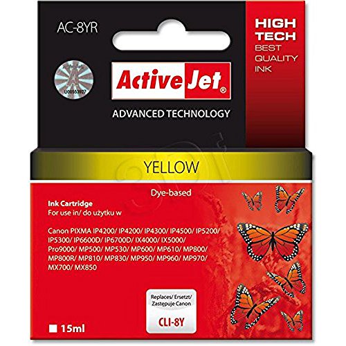 activejet-ac-8yr-druckerpatrone-f-r-canon-cli-8y-gelb-13-ml image 2